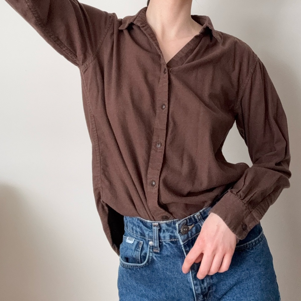 Uniqlo Brown Button Down Shirt